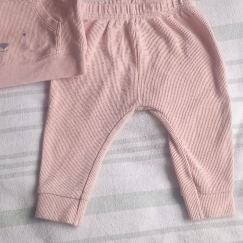 Carter's Pink Ribbed Baby Two Piece Set - Picture 3 of 9